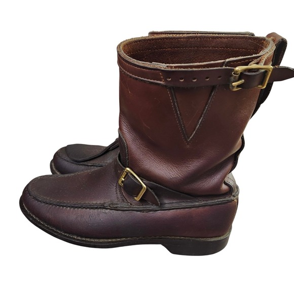 Vintage Gokey The Classic Boot Engineer Hunting Boots Mens 10D Double Buckle - Picture 3 of 11